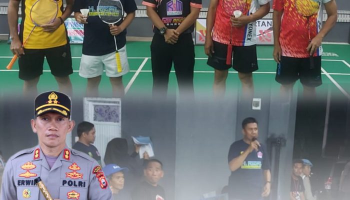 Waka Polres Sidrap Resmi Buka Turnamen Badminton H. Rizal Cup I di Timoreng Panua