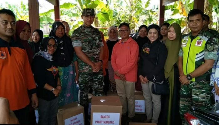 BPBD dan Kodim 1420 Sidrap Salurkan Bantuan ke Korban Banjir