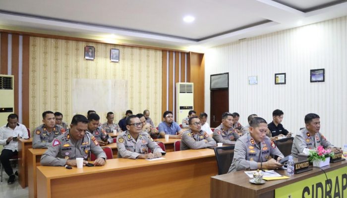 Kapolres Sidrap Mengikuti Anev Gangguan Kamtibmas Yang Dipimpin Kapolda Sulsel