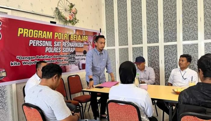 Satnarkoba Polres Sidrap Gelar “Polri Belajar”, Ada Reward ke Personil Berprestasi