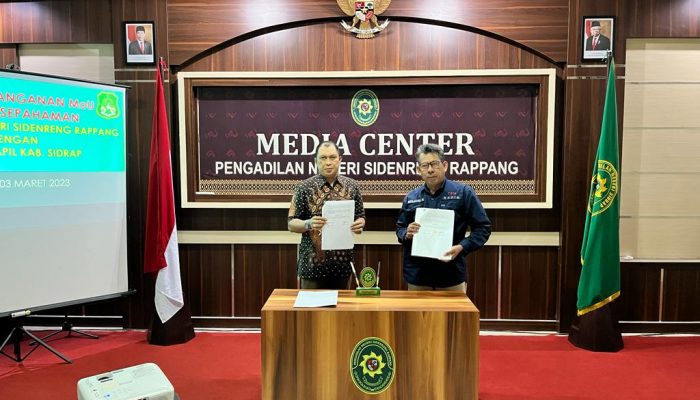 Cegah Pemalsuhan Produk, PN Sidrap MoU Disdukcapil