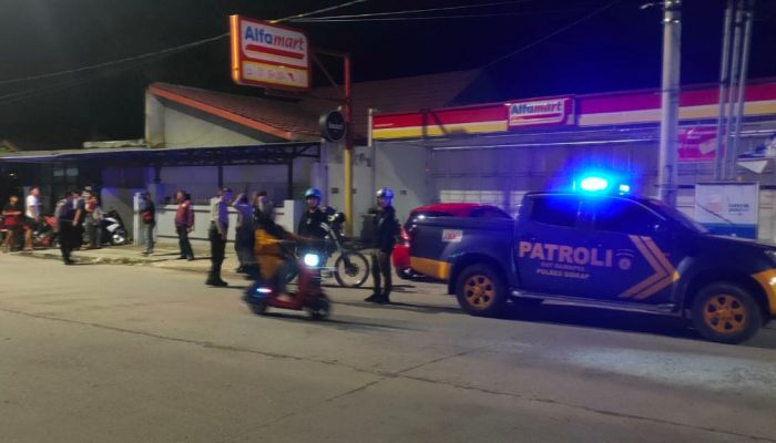 Jaga Kamtibmas, Personel Polres Sidrap Melaksanakan Patroli Kegiatan Rutin 