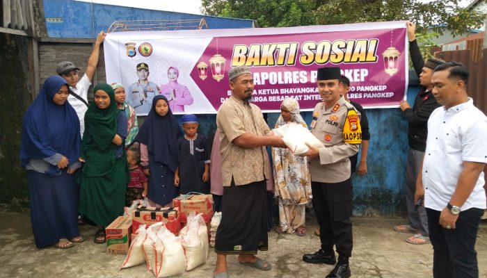 Pekan Akhir Ramadan, Polres Pangkep Baksos Santuni Yayasan Fisabilillah Mandiri