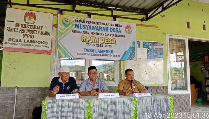 Penetapan RPJMDes Tahun 2023-2029 Desa Lampoko