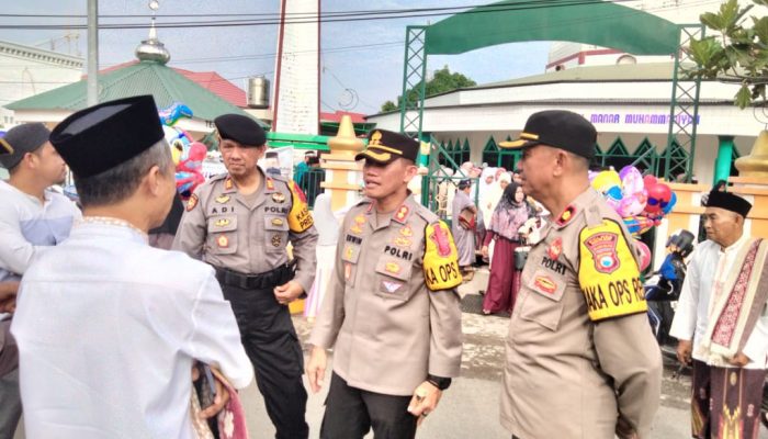 Kapolres Sidrap Turun Langsung Pimpin Pengamanan Pelaksanaan Shalat Idul Fitri 1444H