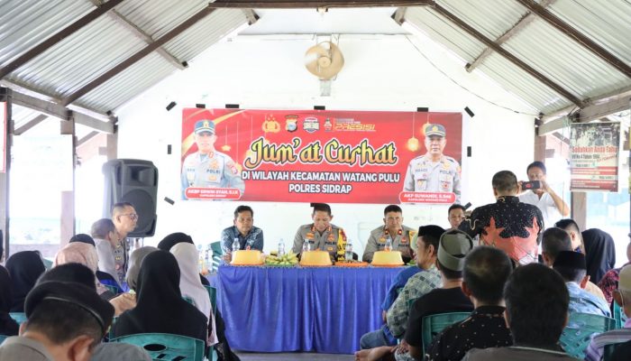 Ini Penyampaian Kapolres Sidrap di Hadapan Warga Carawali Saat Jumat Curhat