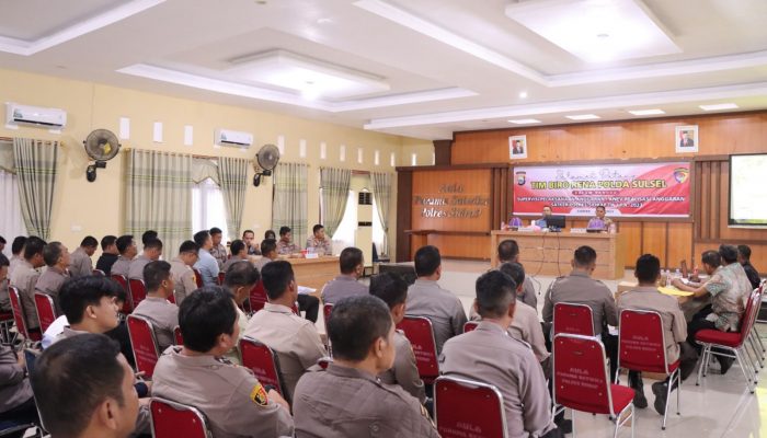 Kapolres Sidrap bersama PJU dan Kapolsek Terima Kunjungan Kerja Karo Rena Polda Sulsel