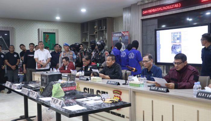 Kapolda Sulsel Rilis Pengungkapan Sabu di Kampus UNM Parang Tambung