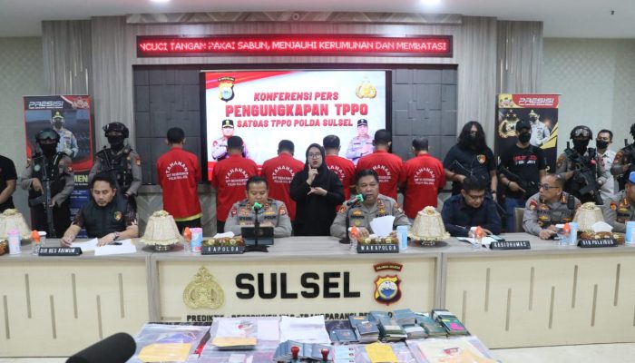 Kapolda Sulsel Gelar Konferensi Pers Kasus Perdagangan Orang