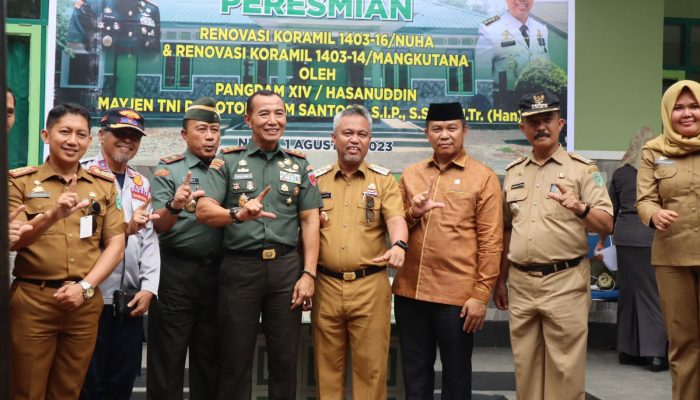 Dua Koramil Kodim 1403/Palopo Kodam XIV/Hsn Diresmikan. Pangdam XIV/Hsn Berharap Kualitas Kinerja Meningkat dan Sinergi Dalam Tugas