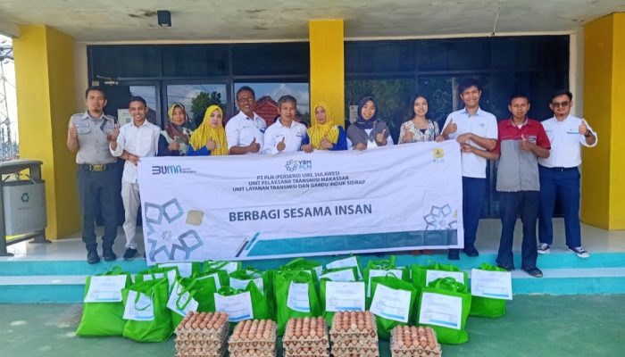 Melalui Program YBM UIP3B Sulawesi, PLN ULTG Sidrap Turun Berbagi Kebahagiaan Dhuafa Di Area Tower SUTET 150 KV