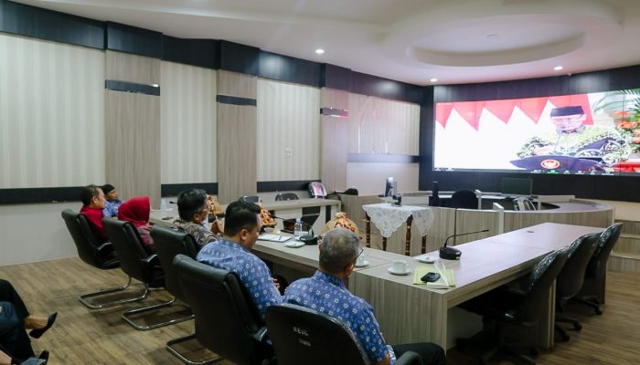 Sekda Barru Ikuti Rakornas Pengendalian Inflasi Tahun 2023 Secara Virtual