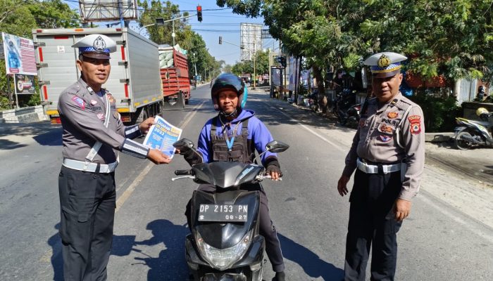 Hari ke-4 Ops Zebra Pallawa 2023, Sat Lantas Polres Sidrap Kampanye Tertib Lalin 