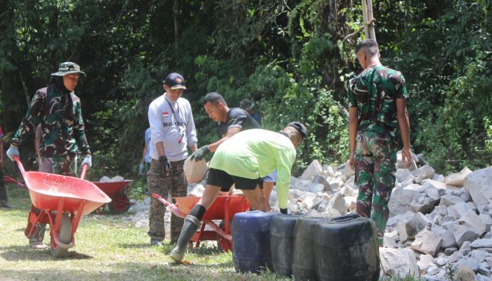 Pasiops Kodim 1420 Sidrap Awasi Pembangunan Jembatan Salowarani, Upaya Pemerataan Pembangunan
