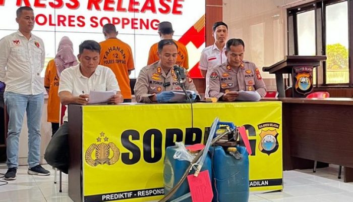 Polisi Tangkap Penyelundup BBM di Soppeng, Pelaku Terancam 6 Tahun Penjara