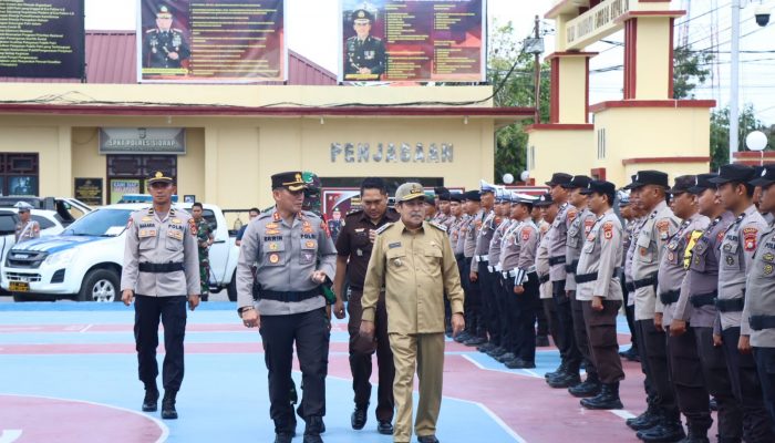 Siap Amankan Pilkades Serentak, Kapolres Sidrap Pimpin Apel Gelar Pasukan
