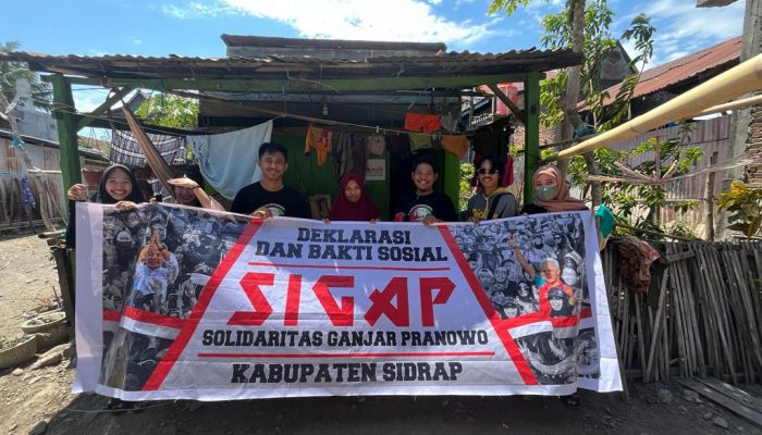 Deklarasi dan Bakti Sosial Solidaritas Ganjar Pranowo Sidrap Menyasar Kelompok Bemor dan Petani Sidrap