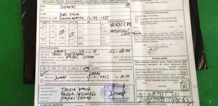 Kasat Lantas Sidrap Luruskan Polemik, Pemilik Mobil Bantah Bayar Tilang Diluar SOP