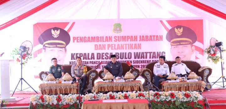 Kapolres Sidrap Hadiri Pengambilan Sumpah Jabatan dan Pelantikan Kades Terpilih