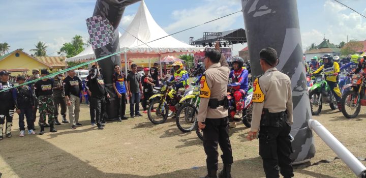 Polres Sidrap Berikan Pengamanan Latber X-Campur One Day Trail Adventure