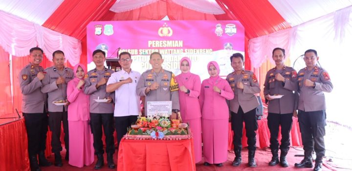 Dihadiri Forkopimda, Kapolres Sidrap Melakukan Peresmian Tiga Kantor Polsubsektor