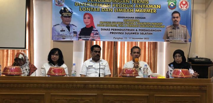 Dorong Kerajinan Berdaya Saing, Disperindag – Dekranasda Sulsel Lakukan Pendampingan Teknis DIversifikasi Kerajinan di Pangkep