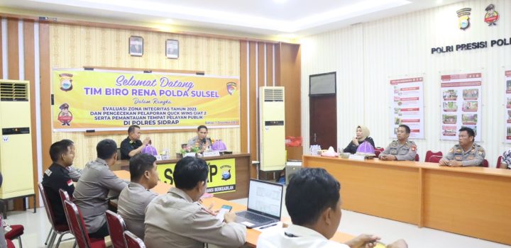 Kapolres Sidrap dampingi Tim Biro Rena Polda Sulsel Cek Ruang Pelayanan Publik Kepolisian