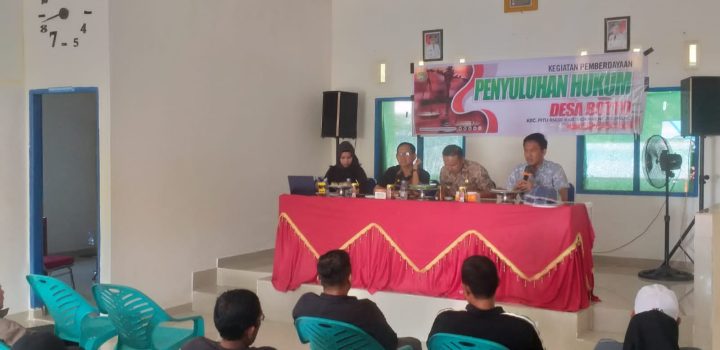 Tipikor Polres Sidrap Beri Penyuluhan Hukum kepada Aparatur Desa dan Masyarakat Pitu Riase