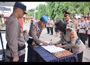 Kapolres Bone Pimpin Sertijab dan Pengambilan Sumpah Kasat dan Kapolsek
