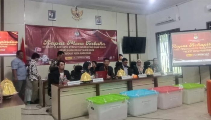 Stakeholder Pemkot Parepare Hadiri Rapat Pleno Rekapitulasi KPU