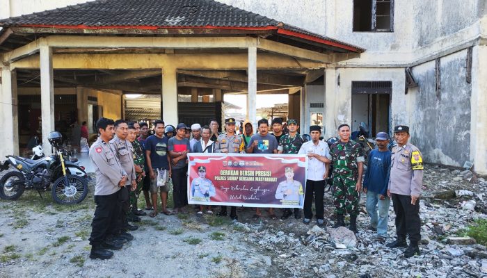 Wujud Nyata Peduli Lingkungan, Polsek Watang Pulu Polres Sidrap Giatkan Bersih Presisi
