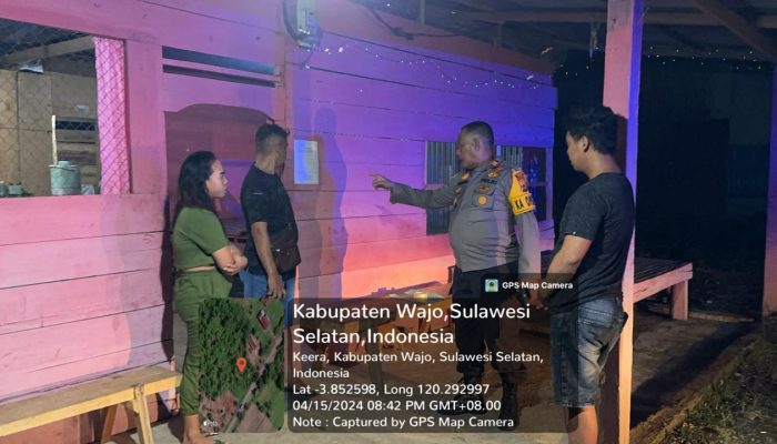 Kapolsek Keera Pimpin Operasi Blue Light dan Operasi Warung Antisipasi Peredaran Narkoba