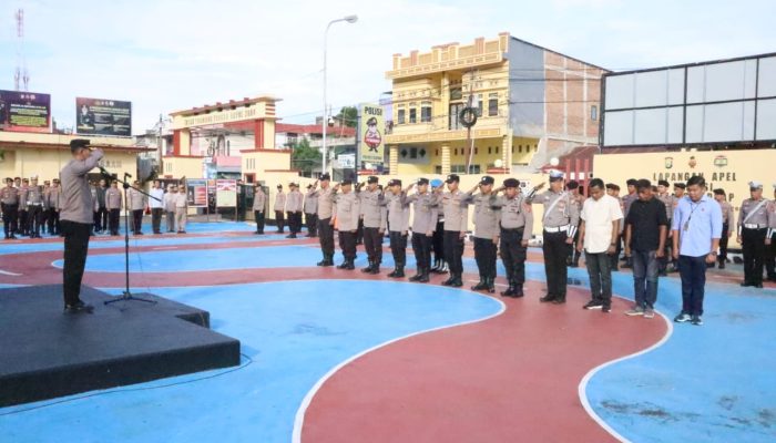 Apel Perdana di Mapolres Sidrap, Kompol Ahmad Rosma: Tingkatkan Kedisiplinan dan Bekerja Penuh Tanggung Jawab