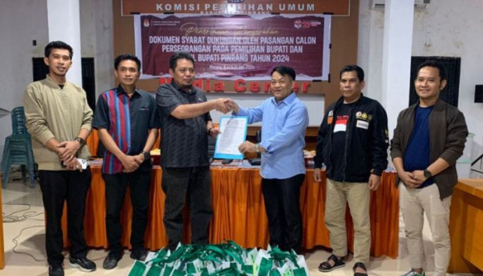 KPU Pinrang Terima Berkas Balon Perseorangan, Bawaslu Perketat Verifikasi