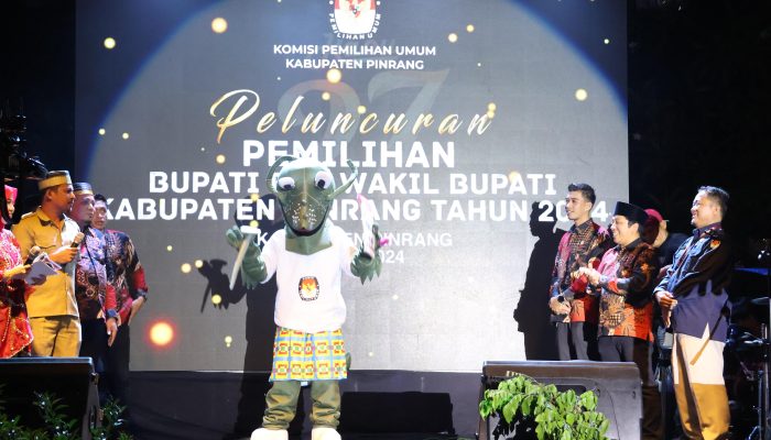 KPU Pinrang Perkenalkan Maskot dan Jingle Pilgub dan Pilkada 2024 ke Masyarakat