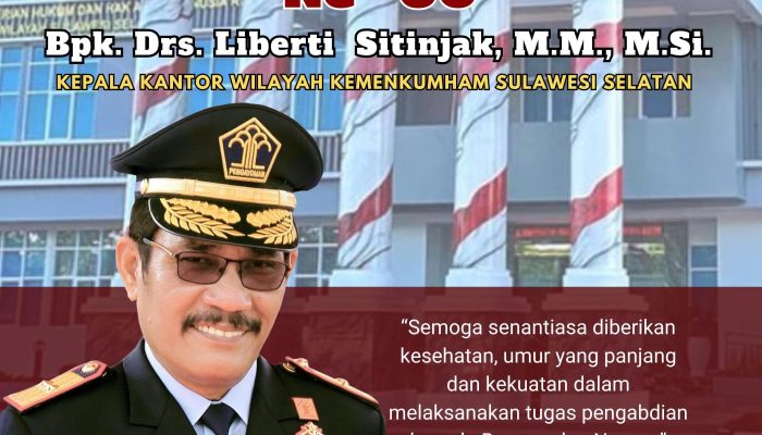 Kepala Lapas Parepare Ucapkan Selamat Ulang Tahun Drs Liberti Sitinjak