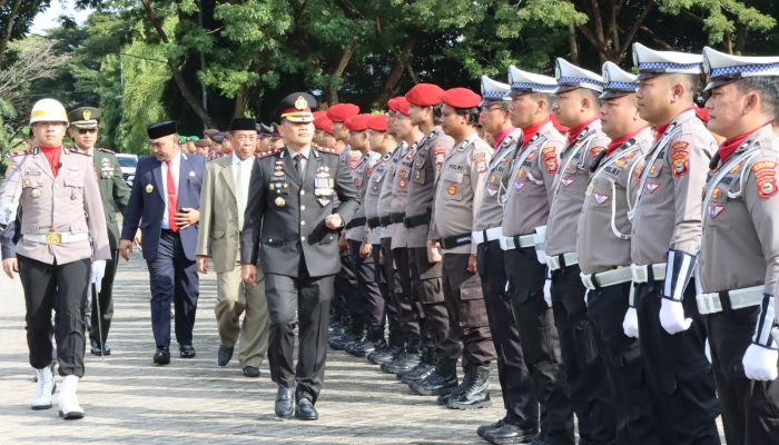 Momen HUT Bhayangkara ke-78, Ini Harapan Kapolres Sidrap Saat Pimpin Upacara