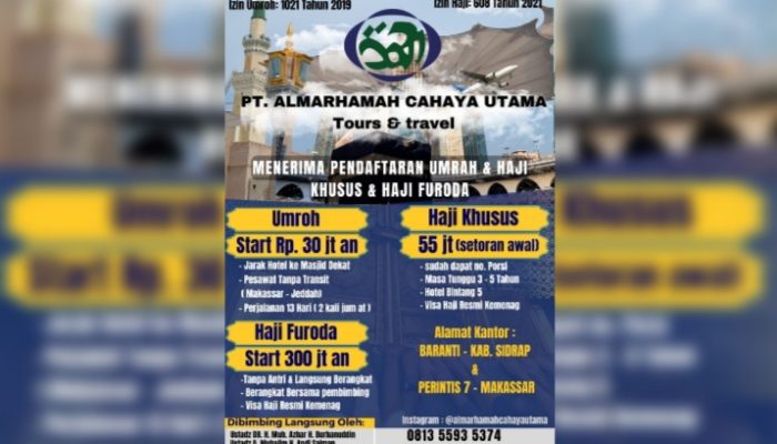 Travel Al Marhamah Cahaya Utama Miliki Izin PIHK, Buka Pendaftaran Calon Jamaah Haji Khusus