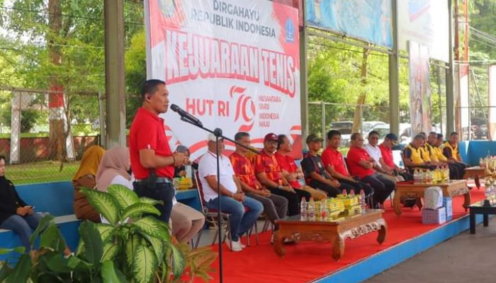 AKBP Erwin Syah Buka Kejuaraan Tenis Lapangan Beregu Putra HUT RI ke-79