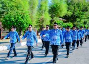 Semarak HUT RI Ke-79, Pemkab Barru Gelar Lomba Gerak Jalan