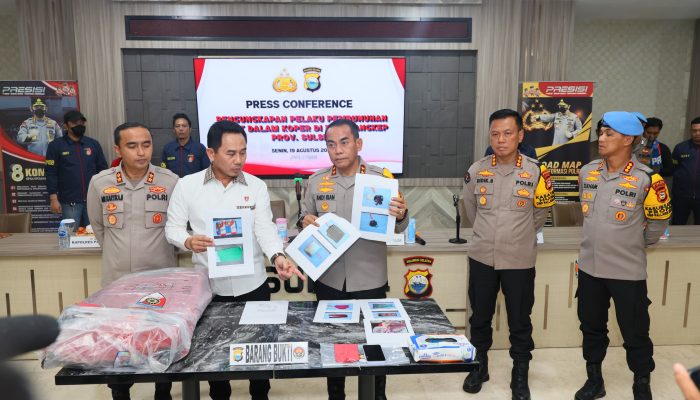Polda Sulsel Gelar Konferensi Pers Pengungkapan Mayat Dalam Koper di Pangkep 