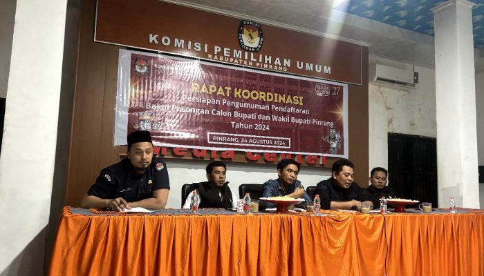 KPU Pinrang Umumkan Alur Pendaftaran Cabub dan Cawabub Pilkada 2024