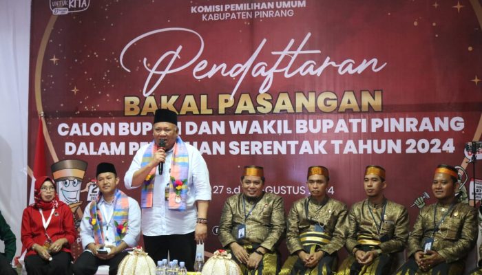 Paslon JADI Resmi Mendaftar di KPU Pinrang
