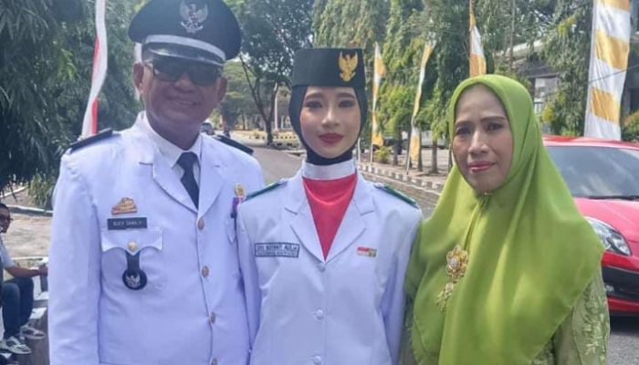 Sri Novianti Aulia Asal Desa Mojong Sukses Jalankan Tugasnya, Salah Satu Paskibraka Tingkat Kabupaten