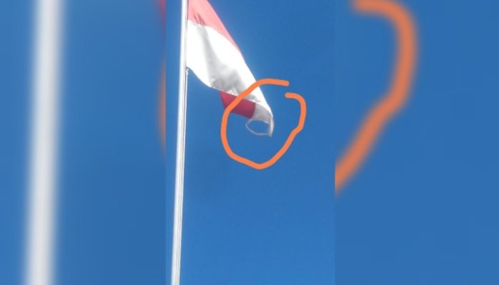 SDN 79 Ujung Tanah Cenrana Diduga Kibarkan Bendera Kondisi Sobek di Momen 17 Agustus 2024
