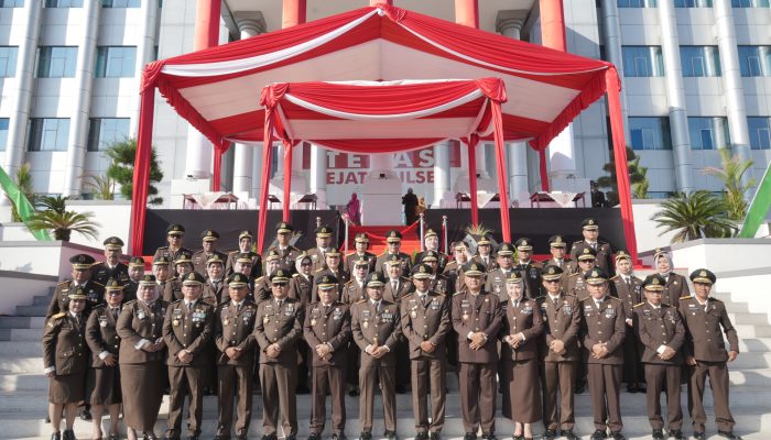 Kejati Sulsel Upacara Pertama Peringati Hari Lahir Kejaksaan RI ke-79