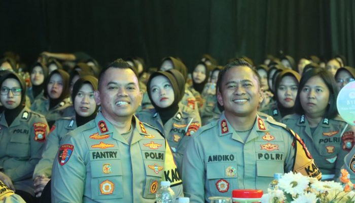 Momen Kebersamaan Kapolres Sidrap dan Ketua Bhayangkari di HUT Polwan Ke-76