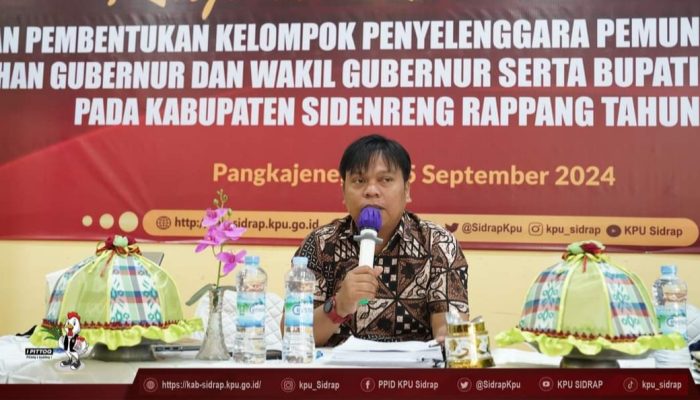 KPU Sidrap Gelar Rakor Pembentukan KPPS Gelombang II di Hotel Grand Sidney