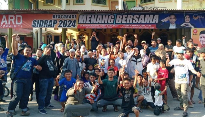 Warga Lautang Benteng Bersatu Menangkan SAR-Kanaah di Sidrap