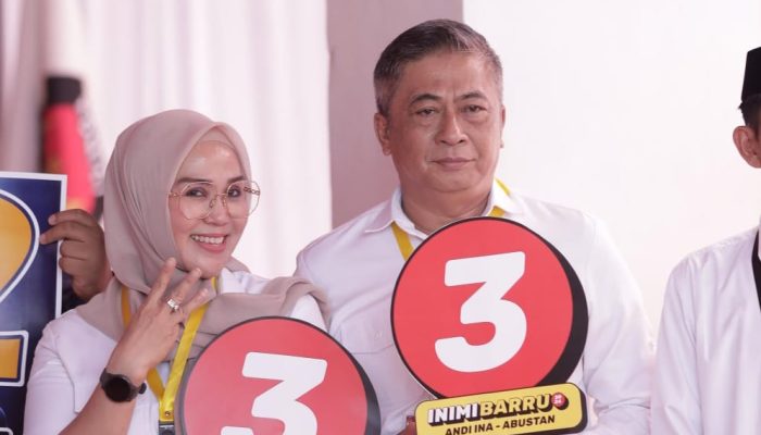 INIMI Andi Ina – Abustan Pasangan Calon Bupati dan Wakil Bupati Barru Dapat Nomor Urut 3